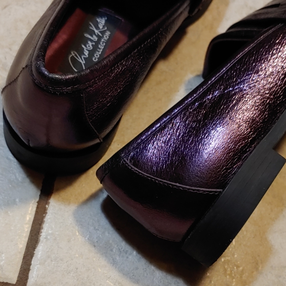 Metallic Purple Charles & Keith Penny Loafers - Picture 5 of 8